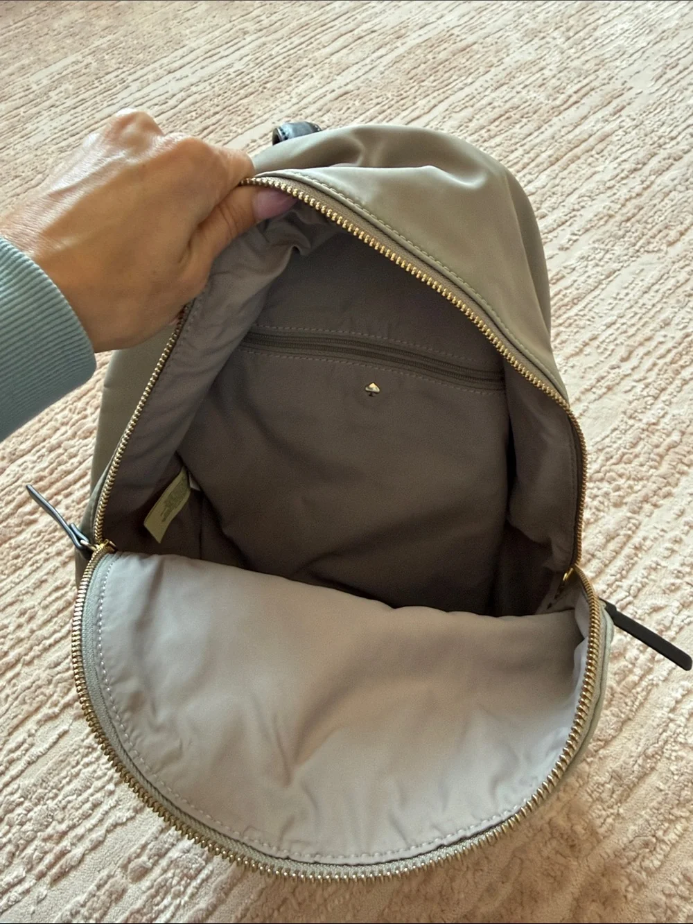 Kate Spade Gray & Black Nylon Mini Backpack
